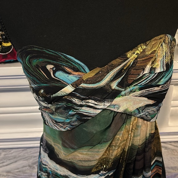 Nicole Miller maxi gown strapless empire waist - Picture 2 of 6